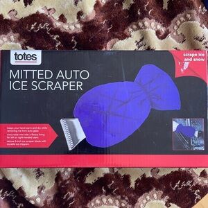 Totes Mitted Auto Ice Scraper Red